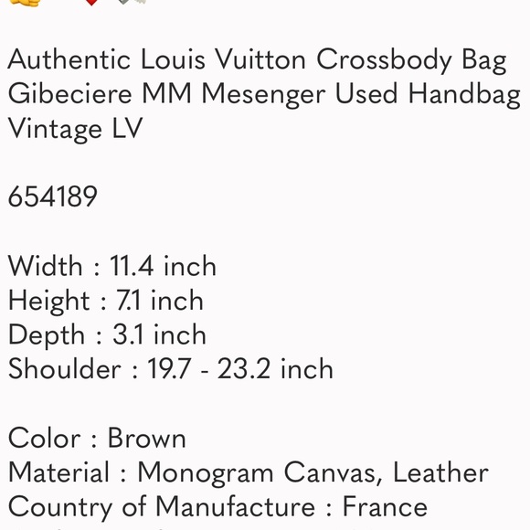 AUTHENTICATED Louis Vuitton Crossbody Bag Purse - Picture 9 of 16